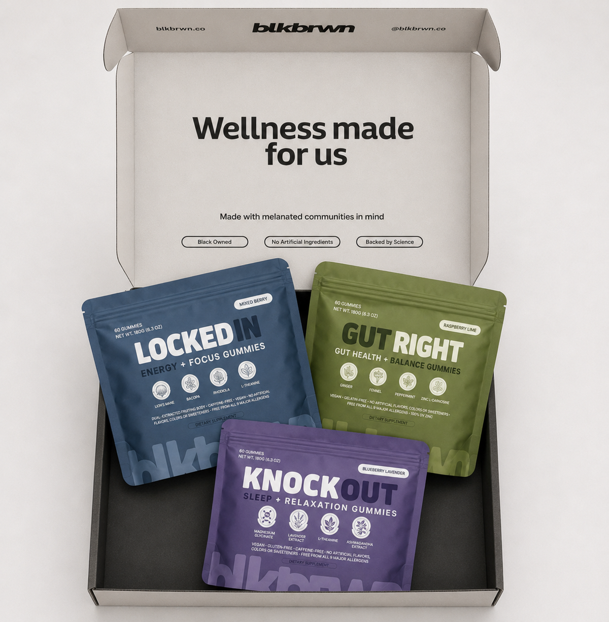 3 Variety Gummy Mix: Locked In + Gut Right + Knock Out